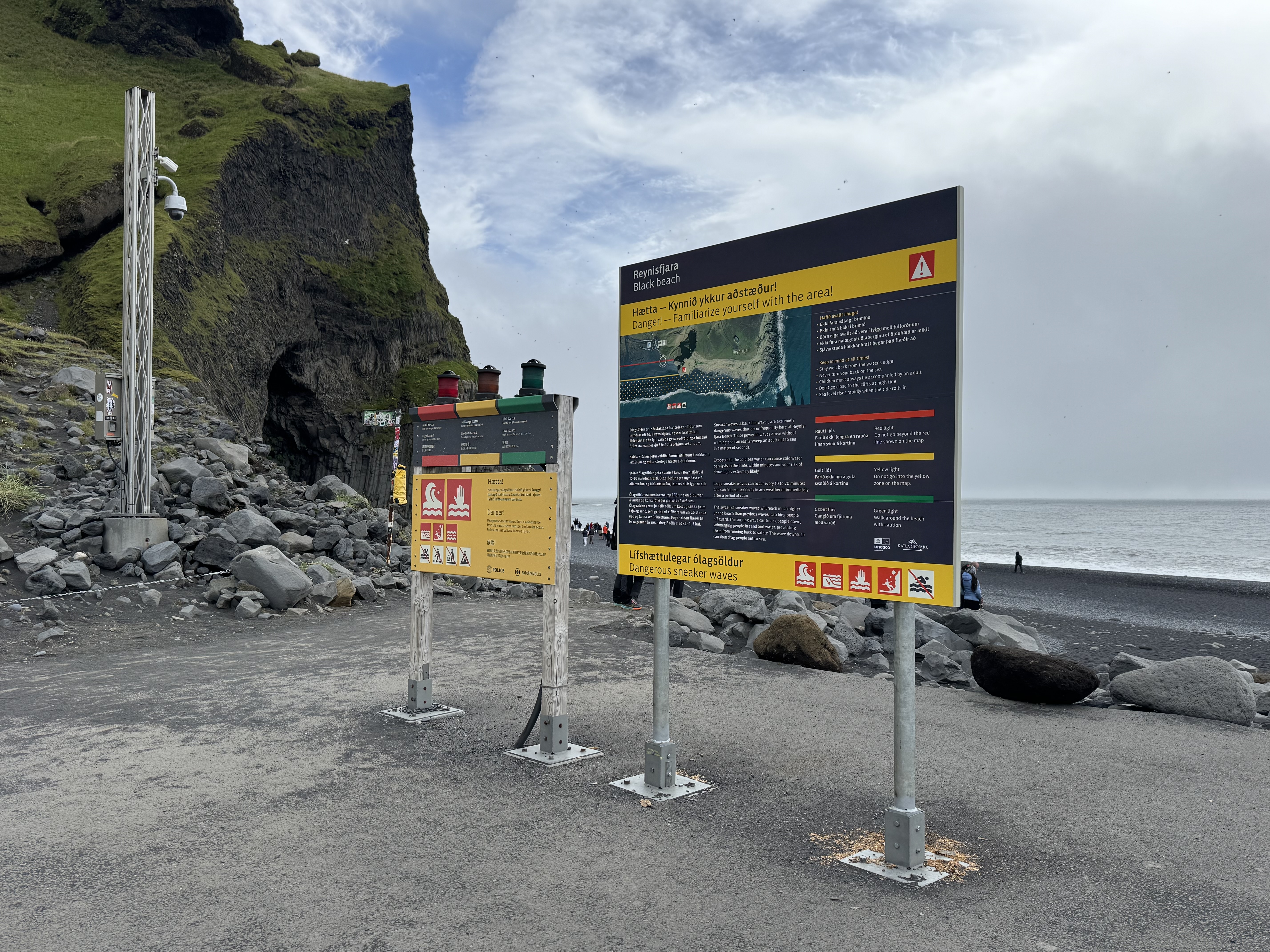 Reynisfjara Hazard Signs